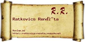 Ratkovics Renáta névjegykártya