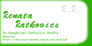 renata ratkovics business card